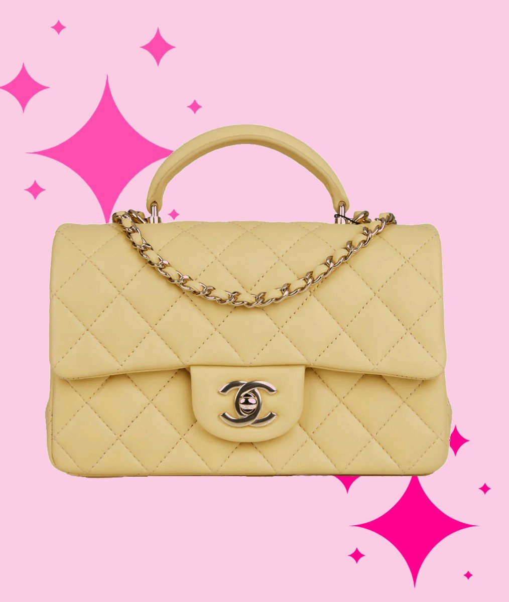 New Rare 22B CHANEL Fuchsia Pink Medium Classic Flap Bag Handbag Gold  Hardware