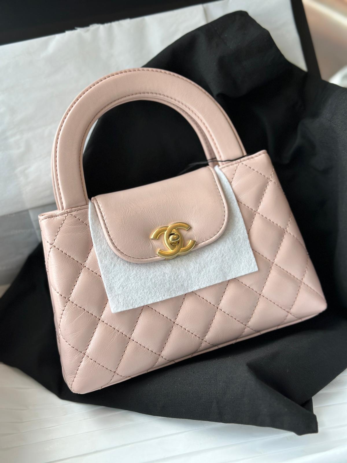 Chanel Light Pink Quilted Lambskin Mini Flap Bag Gold Hardware, 2023 (Like New)