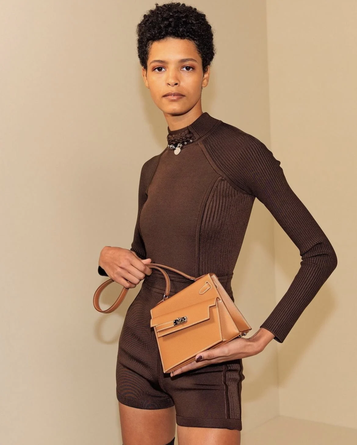 Designer Kelly 25cm Bag Ostrich Shoulder Bag -Nadine Collections