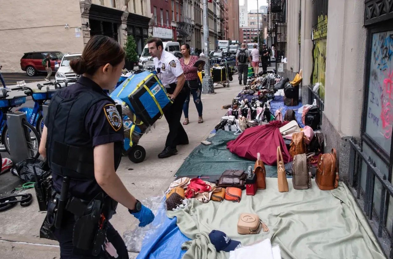 Counterfeit handbags on Canal Street