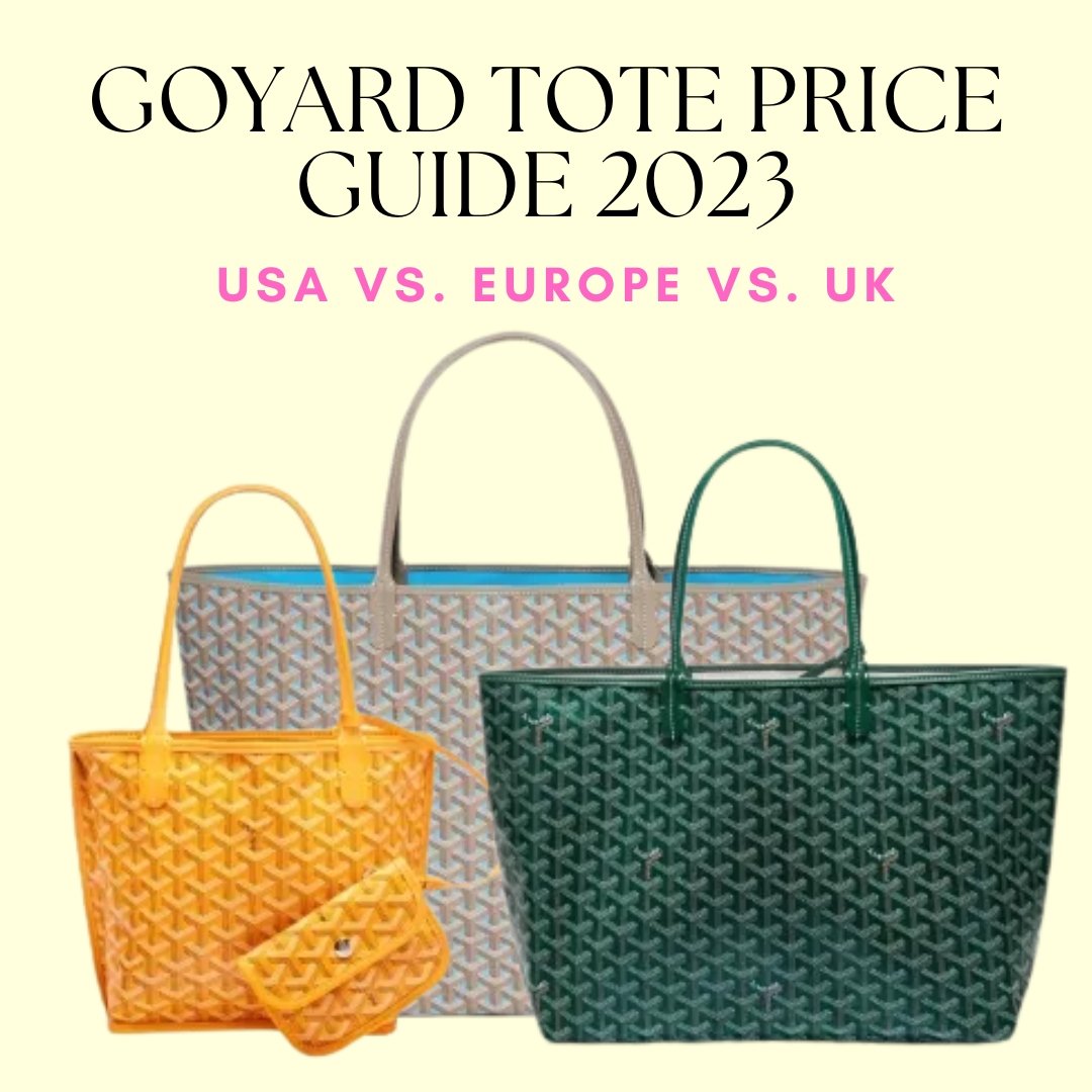 goyard tote bag size comparison
