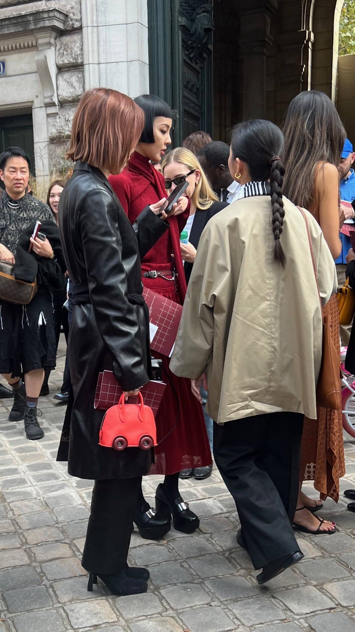 Snehal and Jyoti Babani seen outside Chanel show wearing round