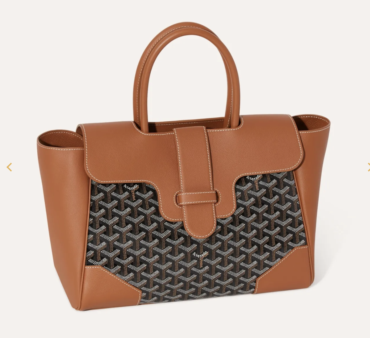 Sold at Auction: Goyard Goyardine Brown and Black Saigon MM Top