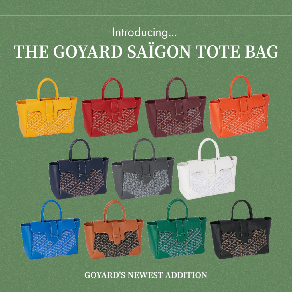 Women's Goyard Goyardine Saigon PM Luxury Leather Tote Bag