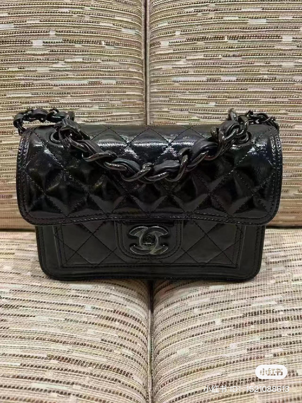 Buy Exclusive CHANEL So Black Shiny Crumpled Calfskin Quilted Jumbo Double  Flap