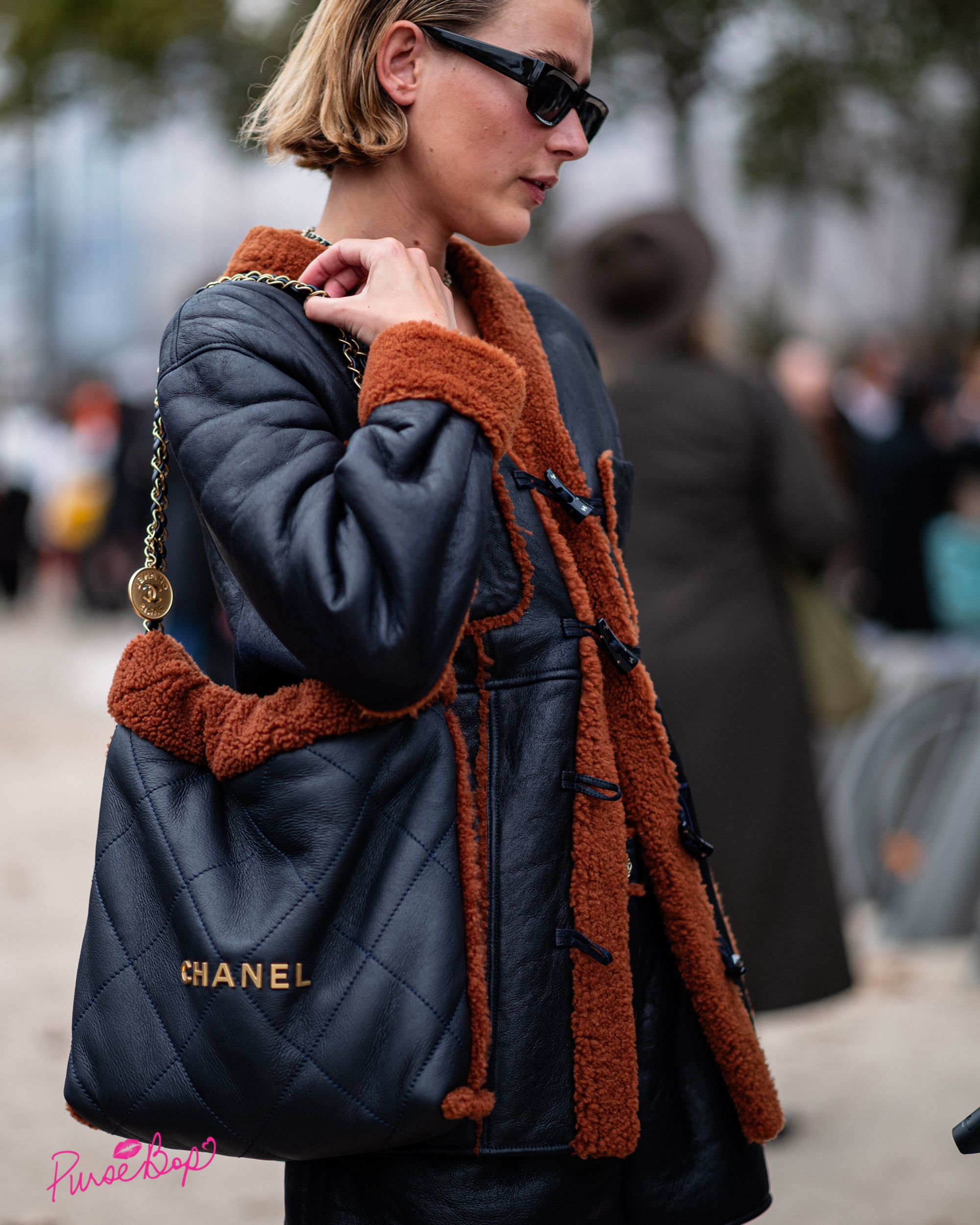 chanel classic flap street style