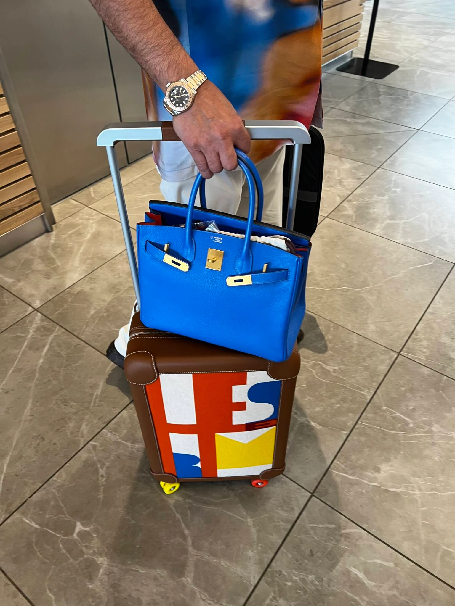 Hermes Birkin 30 Blue Hydra, Hermes luggage