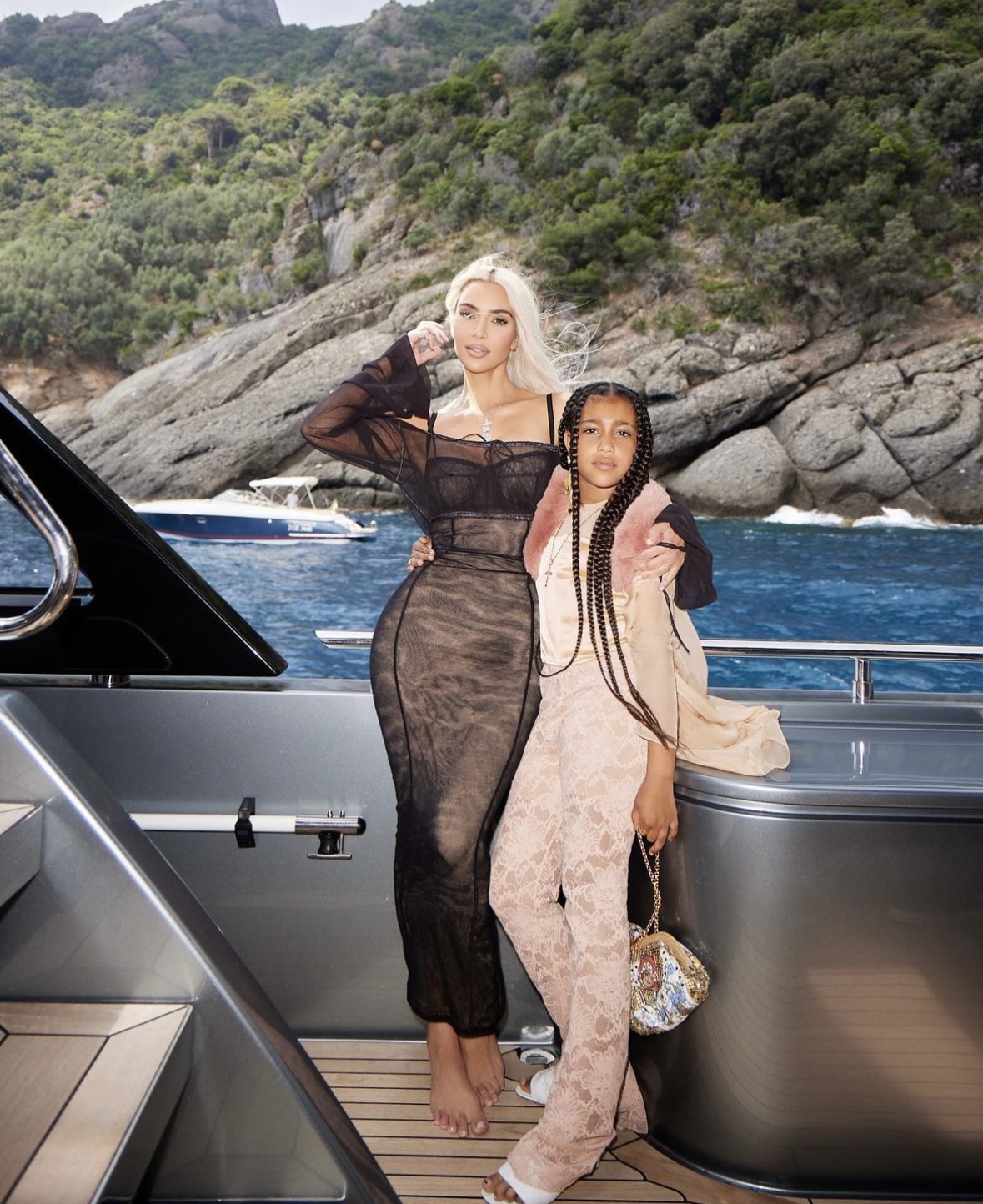 Kim Kardashian and North West in Portofino