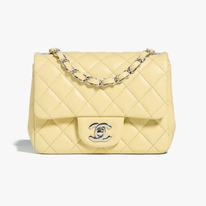 Chanel Deauville Mini Flap Bag with Top Handle 2023 Cruise, Yellow