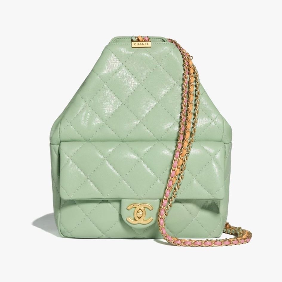 chanel dark green bag