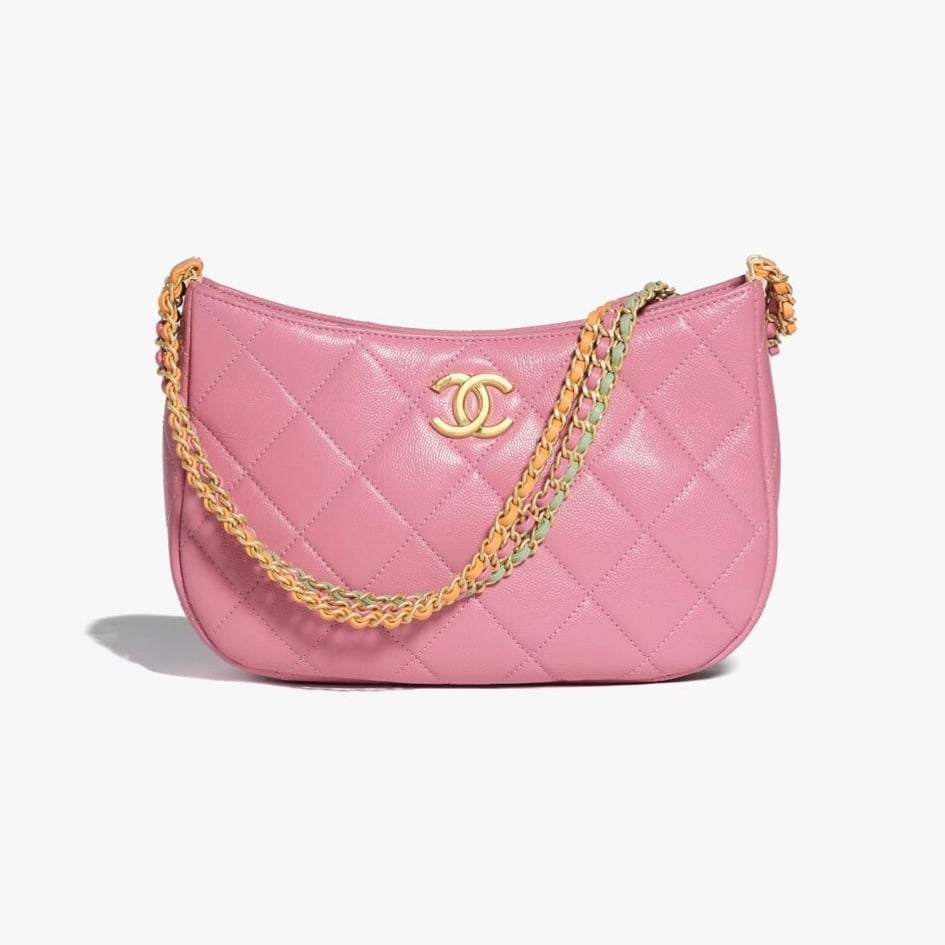 Chanel Pink Heart Bag 22S CC In Love Barbie Leather Crossbody bag