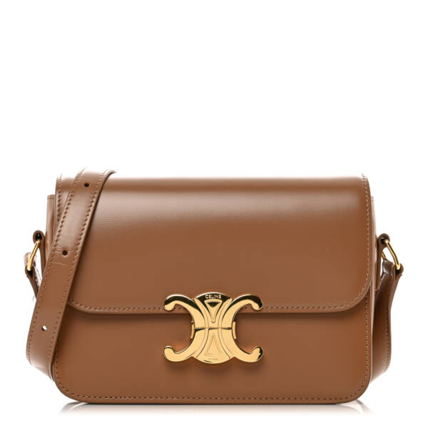 CELINE Shiny Calfskin Teen Triomphe Bronze