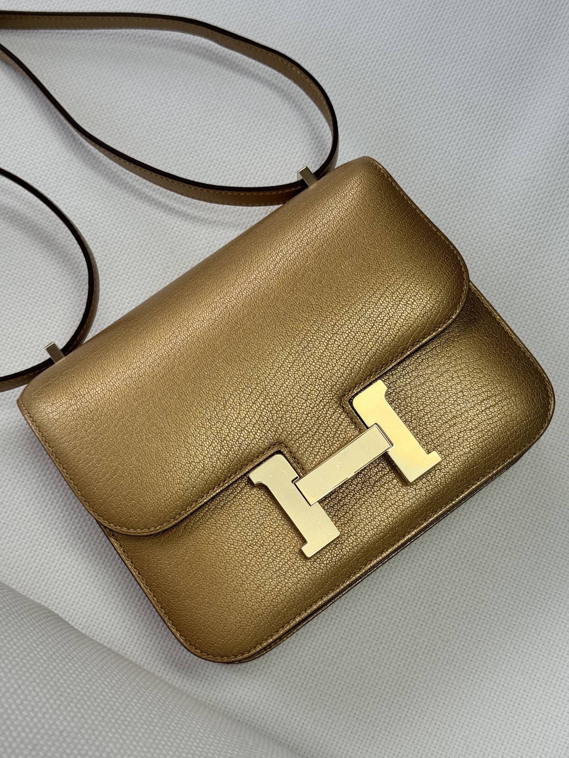 hermes metallic Doré chamkilght constance 18
