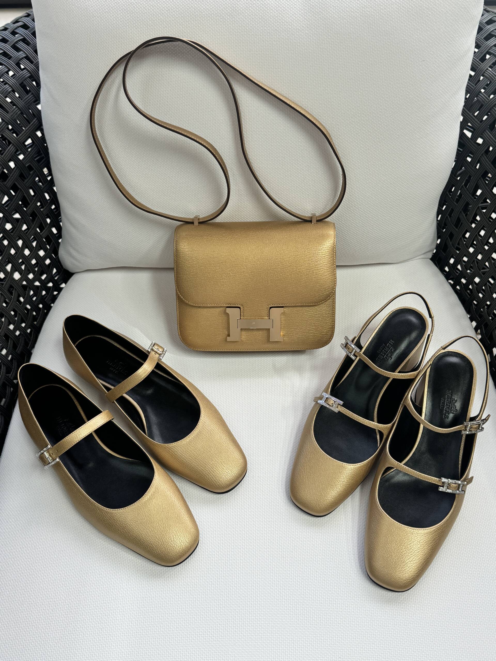 hermes metallic Doré chamkilght constance 18