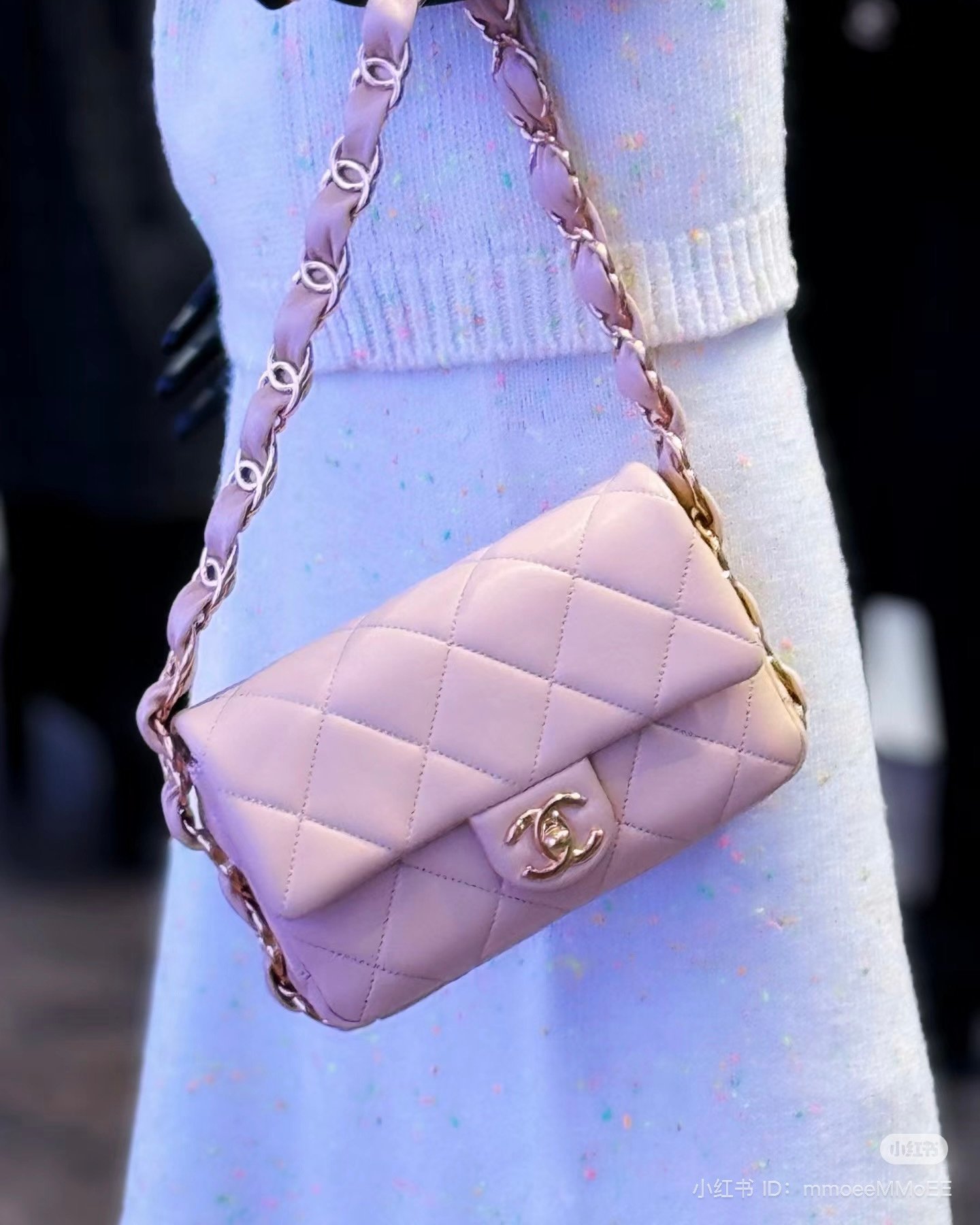 Fluffy pink chanel bag 2025