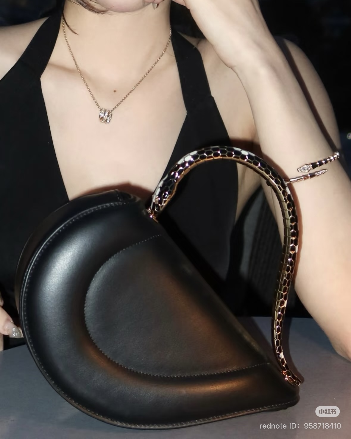 Bvlgari Serpenti Cuore 1968 Top Handle Black 