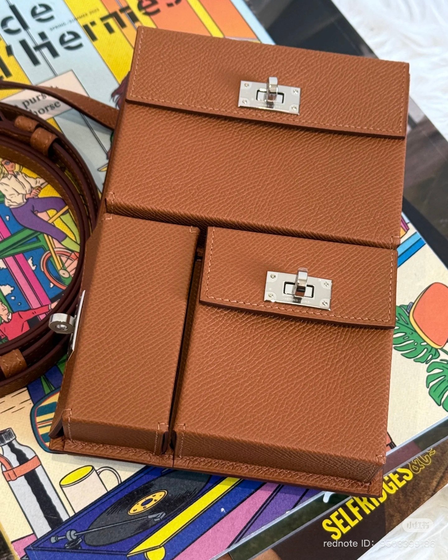 hermes Kelly Multipocket To Go Pouch gold epsom 
