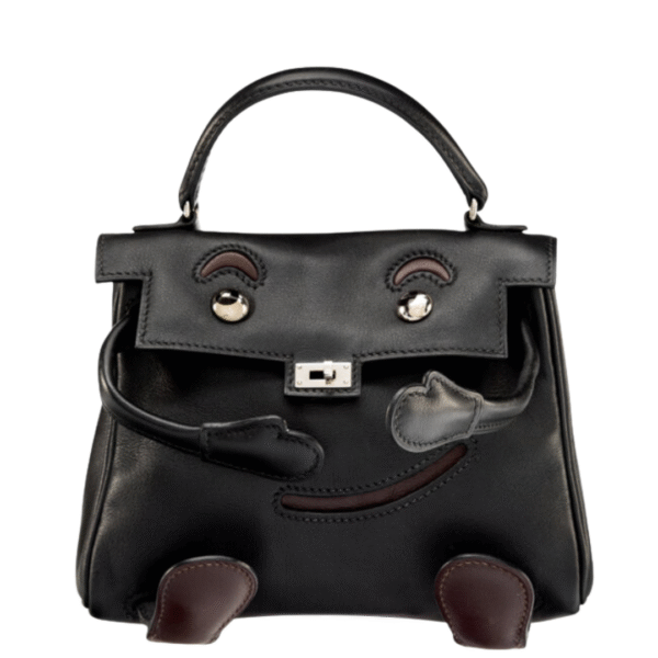 Hermès Black & Chocolat Gulliver Leather Quelle Idolle Kelly Doll