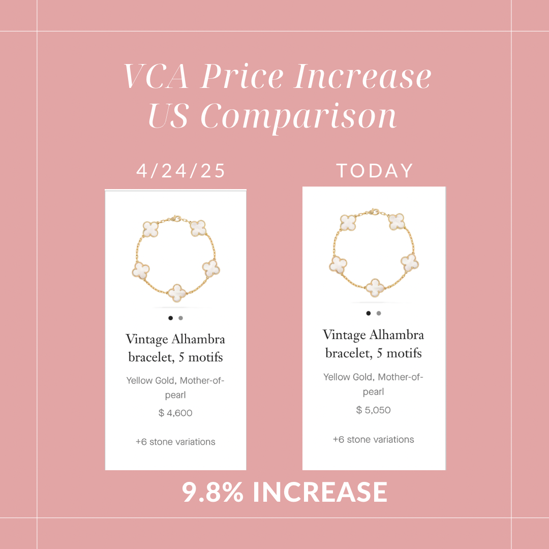Us price increase VCA 2025 | Van Cleef price increase 2025