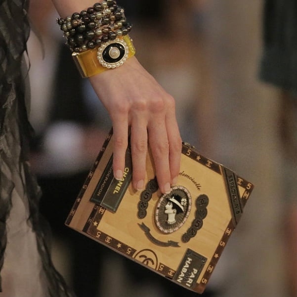 Chanel Havana by Night Paris-Habana Wood Cuban Cigar Box Minaudière with Aged Gold Hardware Resort 2017