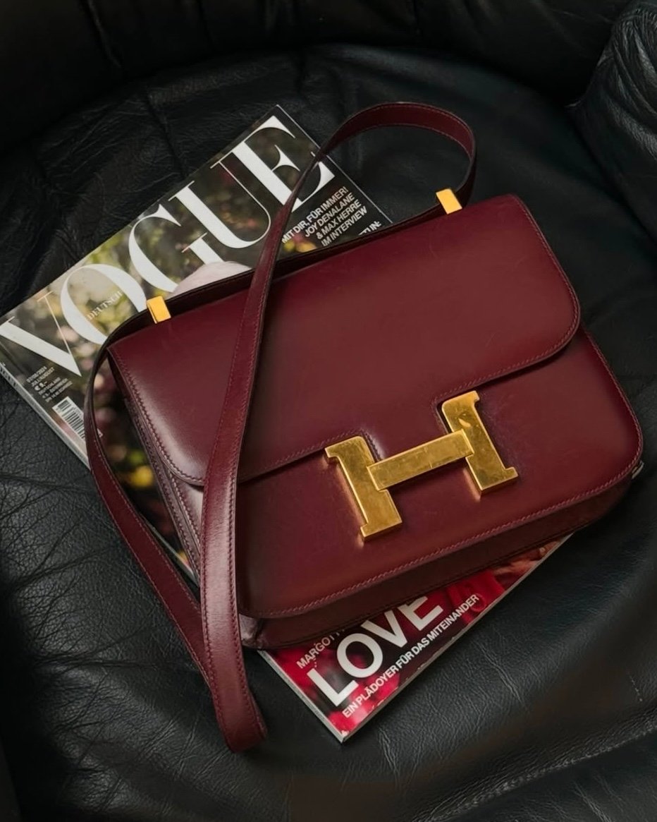 hermes vintage constance 18 rouge h gold hardware