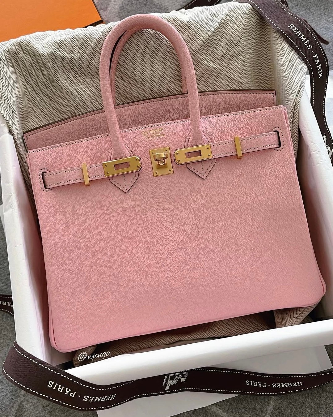 hermès birkin 25 rose sakura gold hardware