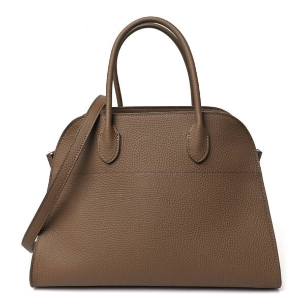 THE ROW Matte Grained Calfskin Soft Margaux 12 Chevre