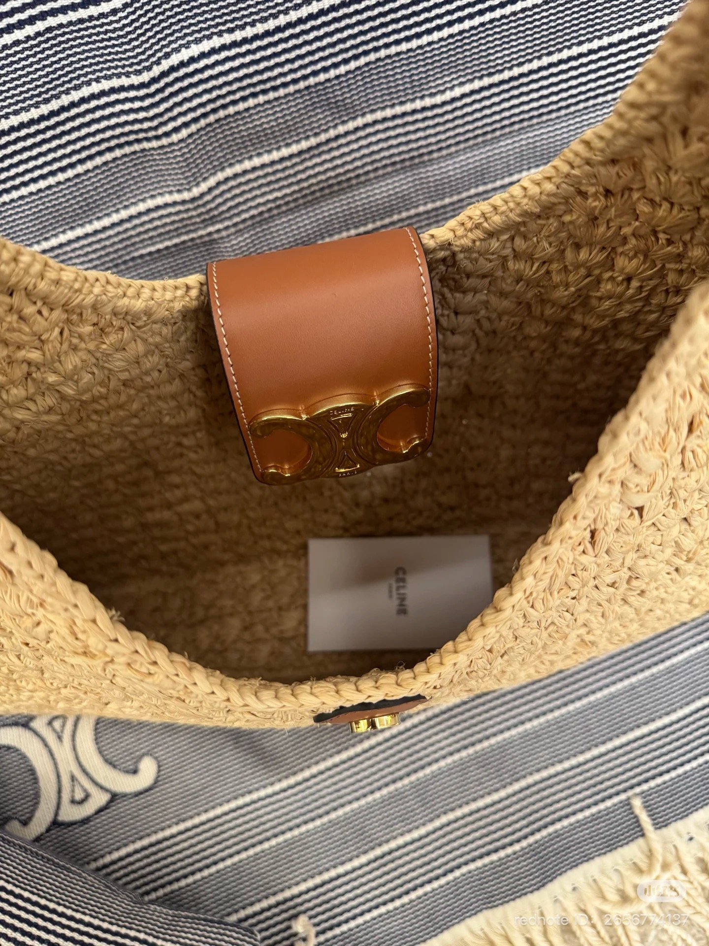 celine raffia Cabas Triangle