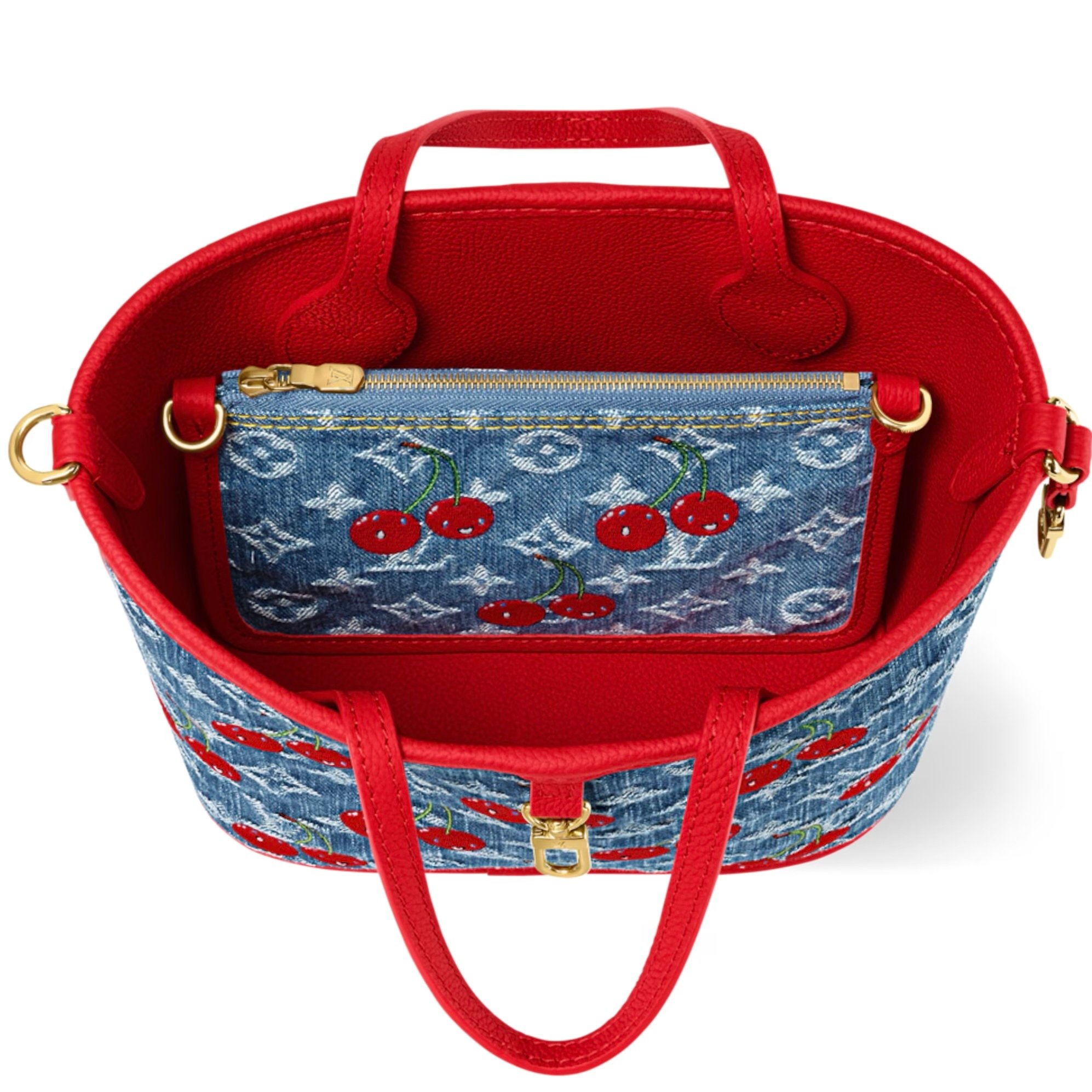 Louis Vuitton x Murakami Cerise collection neverfull inside out bb