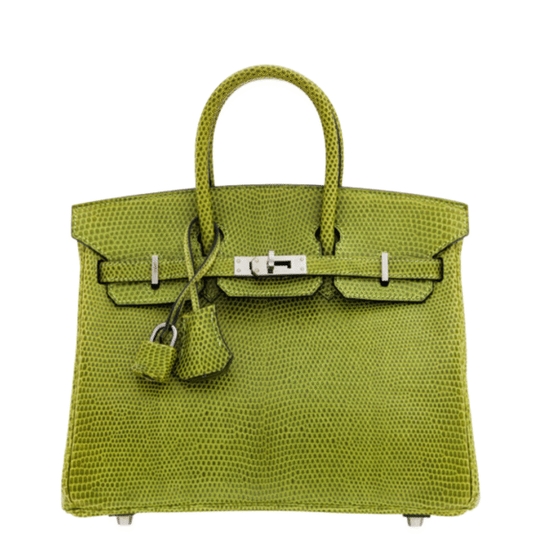 Hermès 25cm Vert Anis Niloticus Lizard Birkin