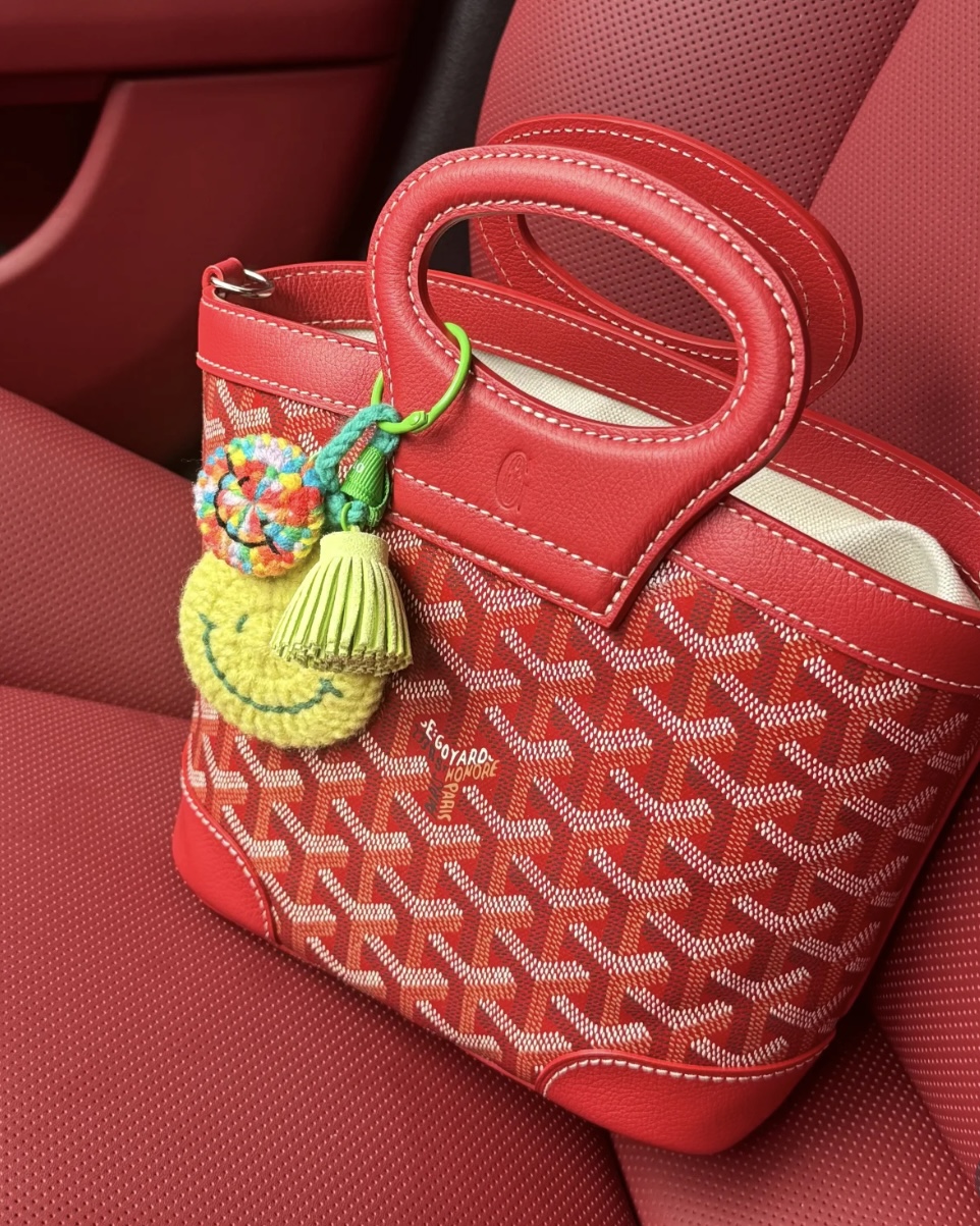 すぐ届く【GOYARD】プチ・フロ・ミニバッグ レザーストラップ付 Goyard プチ・フロ ミニ カーフスキン＆キャンバス バケット