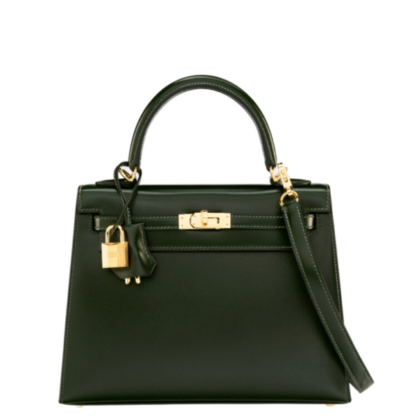 Hermès 25cm Vert Fonce Box Calf Leather Kelly Sellier