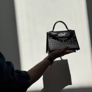 hermès mini kelly ii clouté box calfskin studded