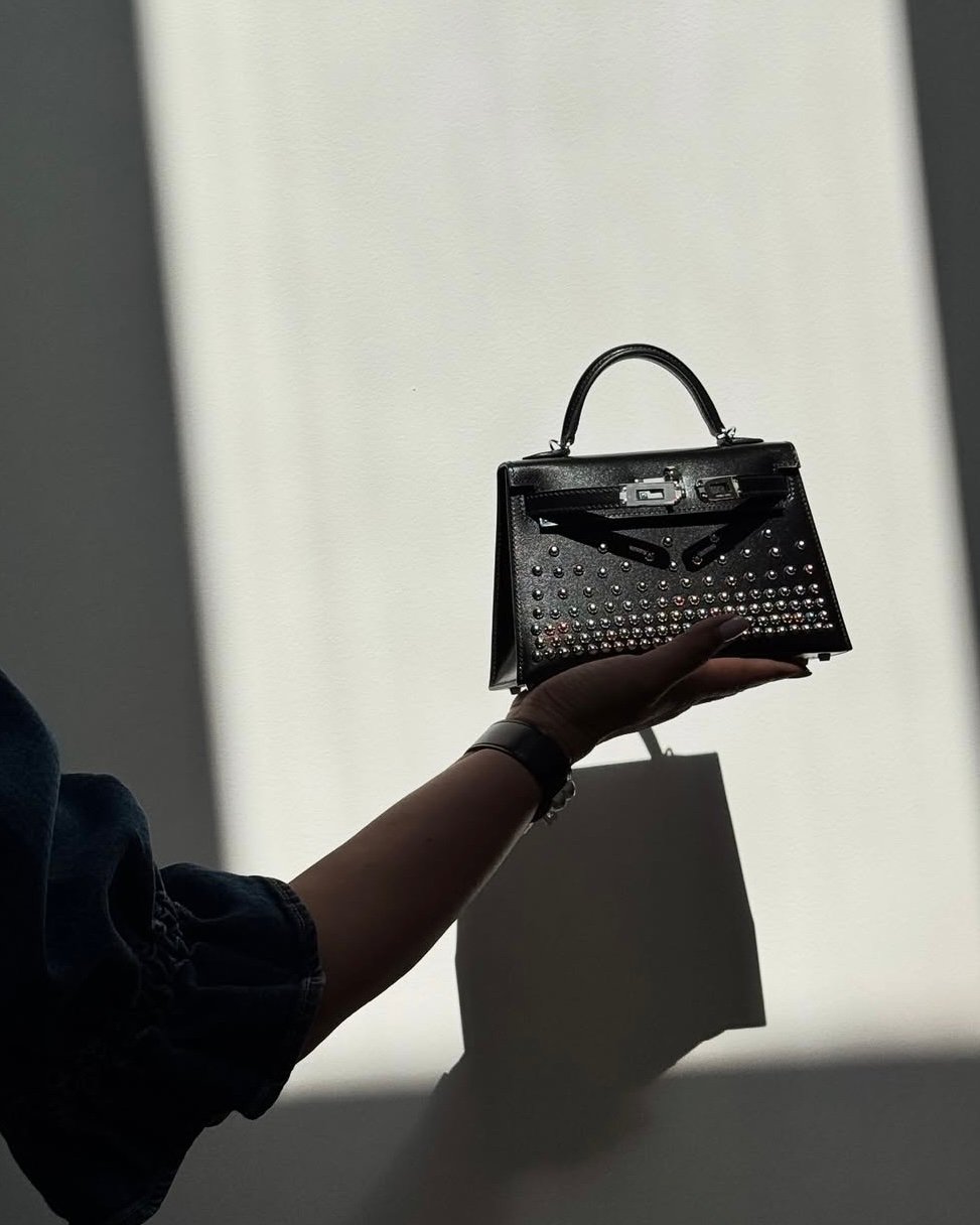 hermès mini kelly ii clouté box calfskin studded