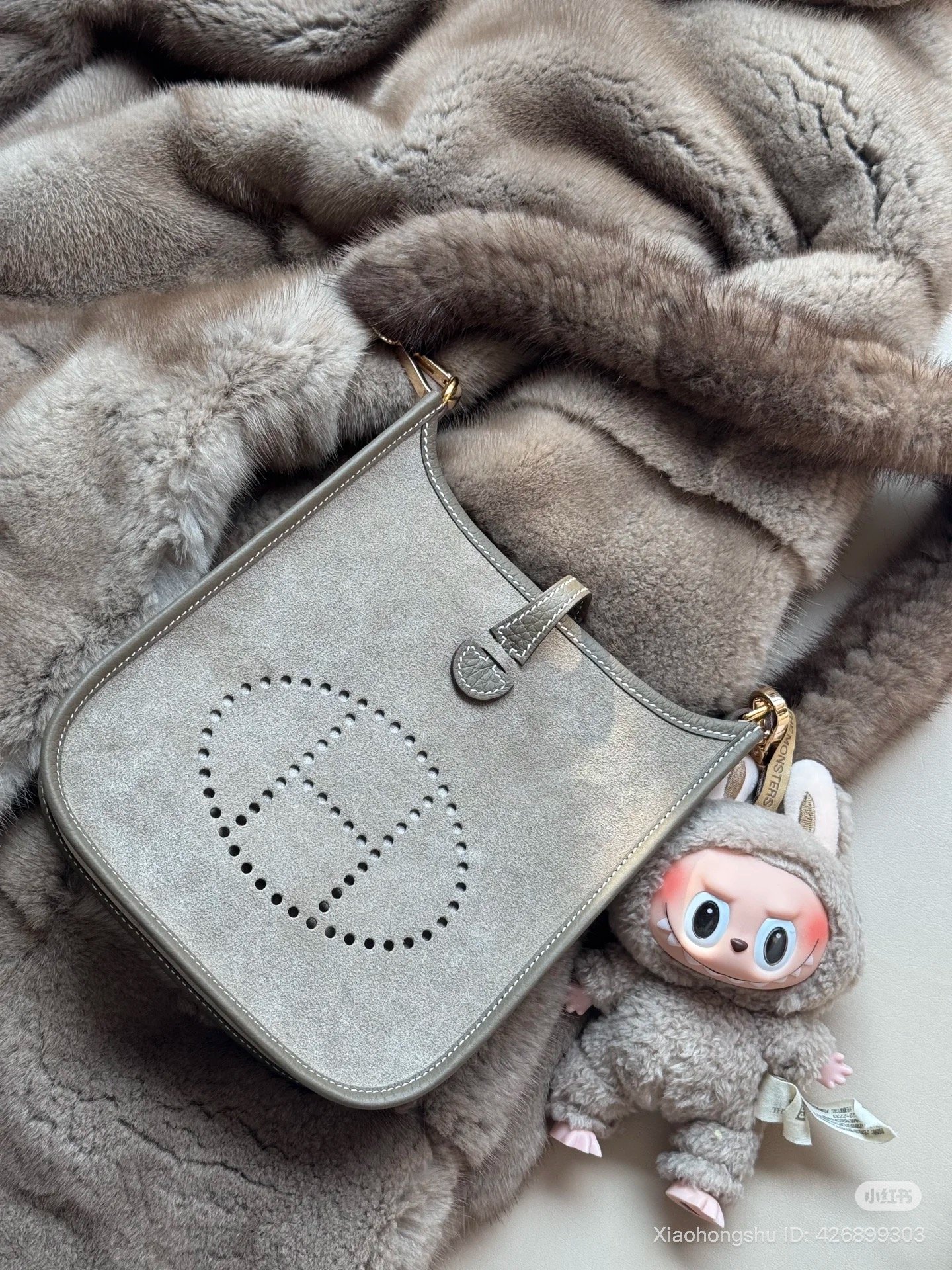 hermes evelyne veau doblis suede