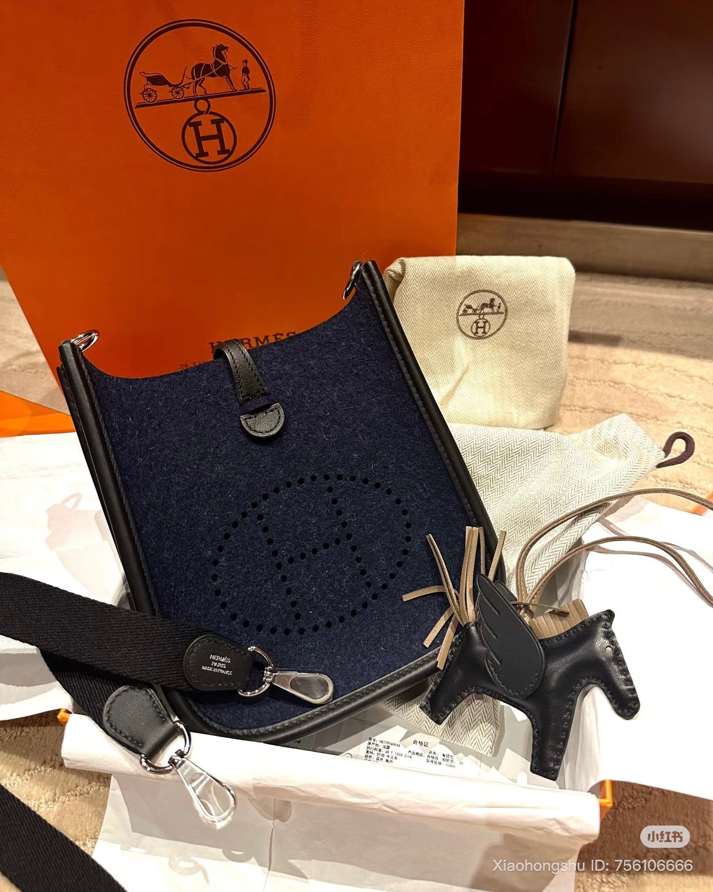 hermes evelyne feutre wool swift calfskin