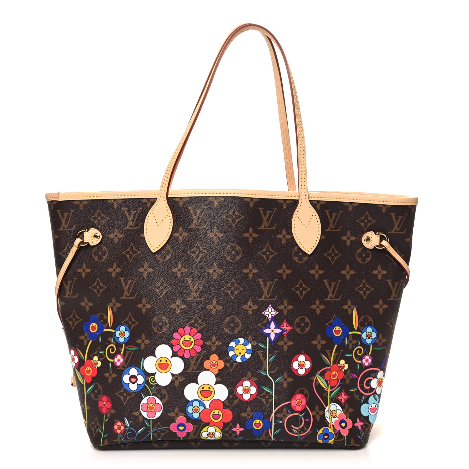 LOUIS VUITTON LV X TM Monogram Flowers Neverfull MM