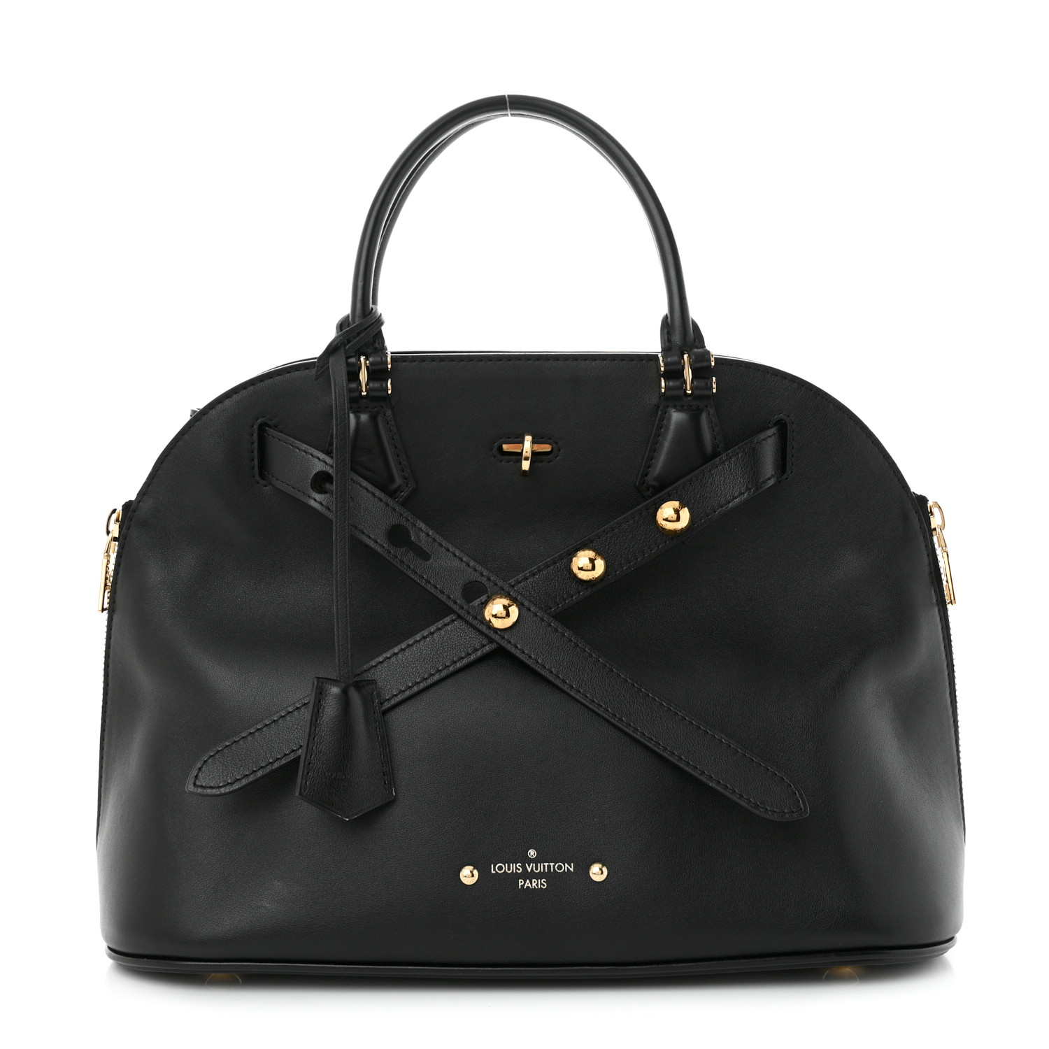 LOUIS VUITTON Calfskin Alma 103 Black