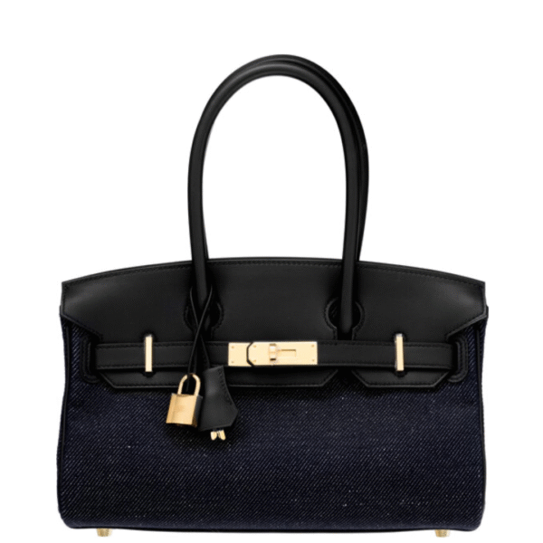 Hermès 29cm Bleu Indigo Denim Toile Jean and Swift Leather Shoulder Birkin Light
