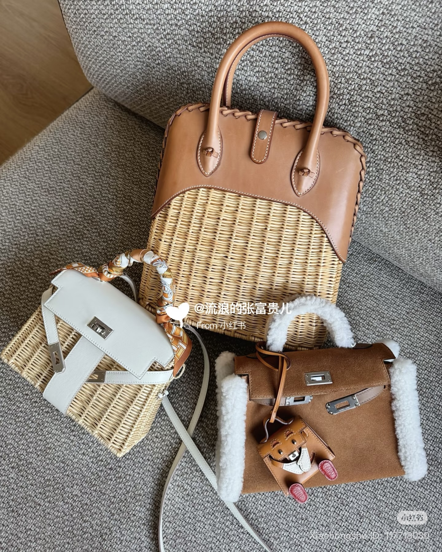 hermes Bolide 25 Picnic blends smooth Barénia leather with hand-woven Osier rattan