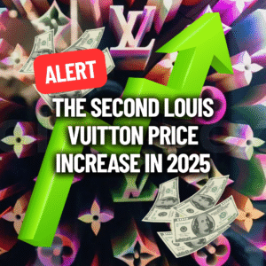 graphic showing the second price increase for louis vuitton in 2025.