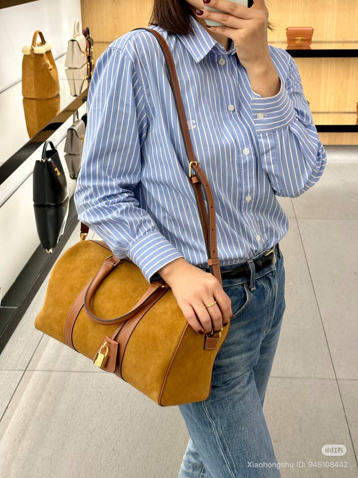 celine suede large boston bag fall 2025