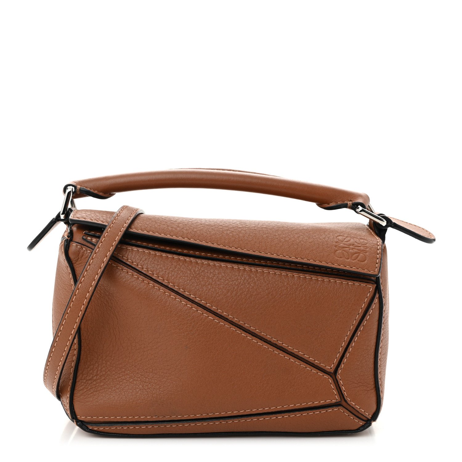 LOEWE Calfskin Mini Puzzle Bag Tan