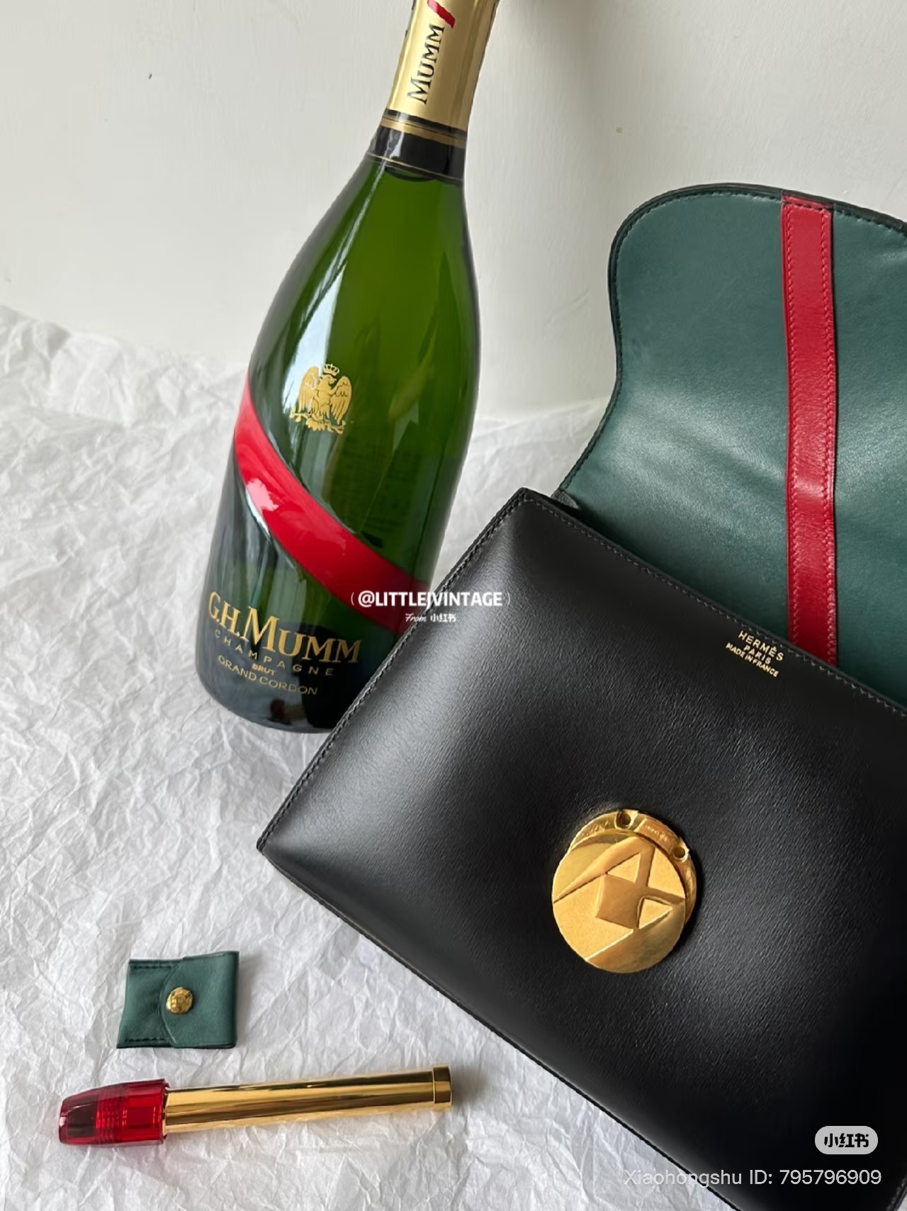 hermes G.H. Mumm champagne bag mumm bag