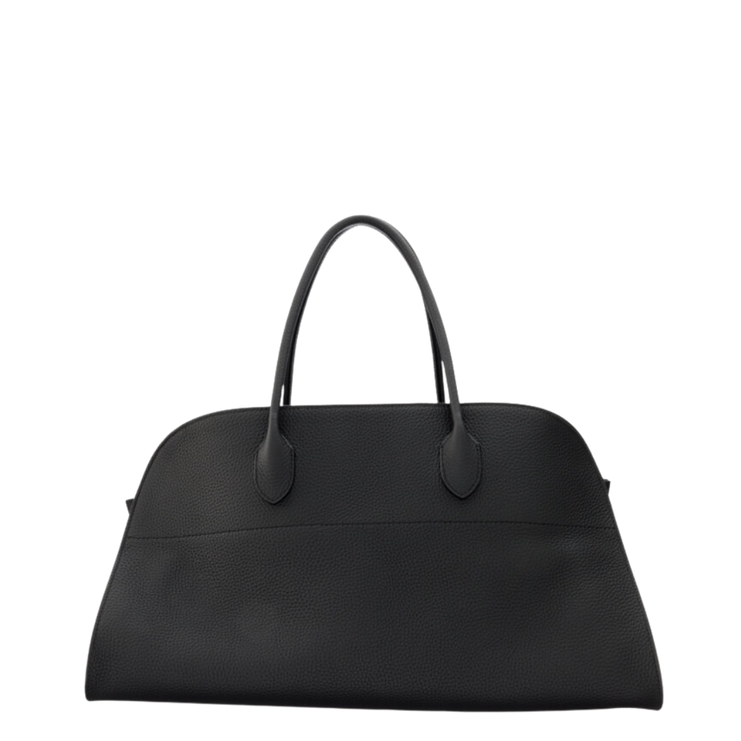 The Row Black Leather East West Margaux Bag