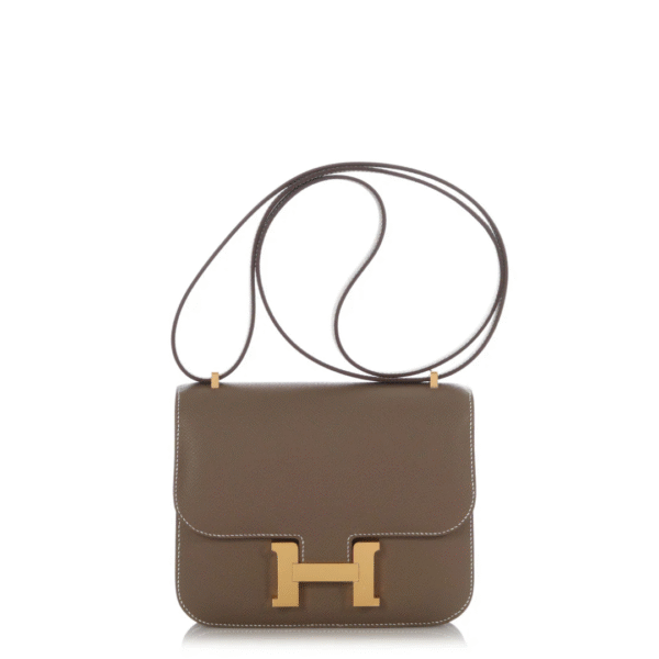 Hermès Etoupe Epsom Constance Mirror 18