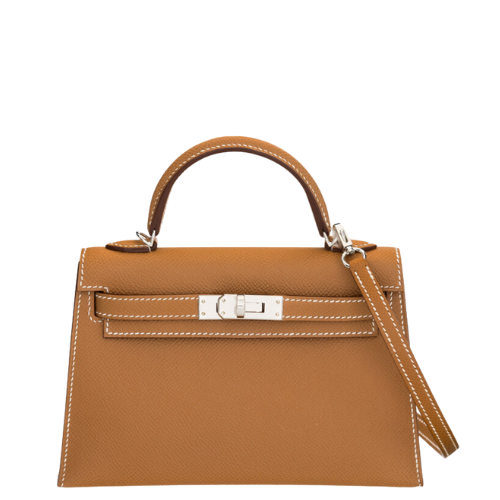 Hermès 20cm Gold Epsom Leather Mini Kelly