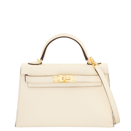 Hermès 20cm Nata Epsom Leather Mini Kelly 