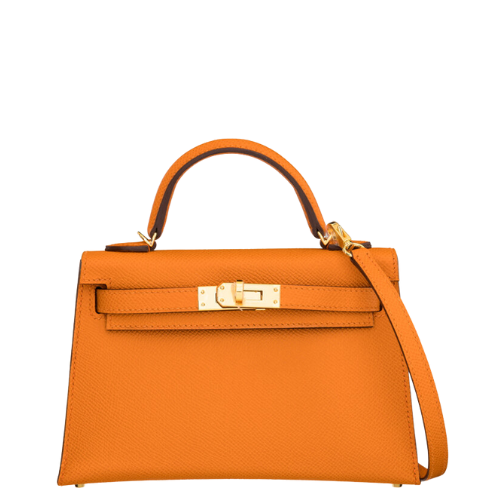 Hermès 20cm Orange Epsom Leather Mini Kelly