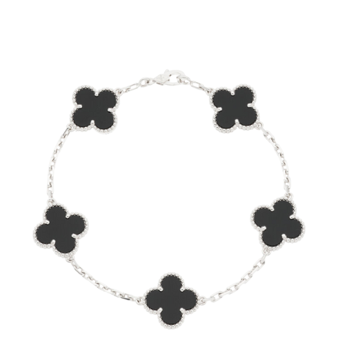 Van Cleef & Arpels Black Onyx, White Gold Bracelet